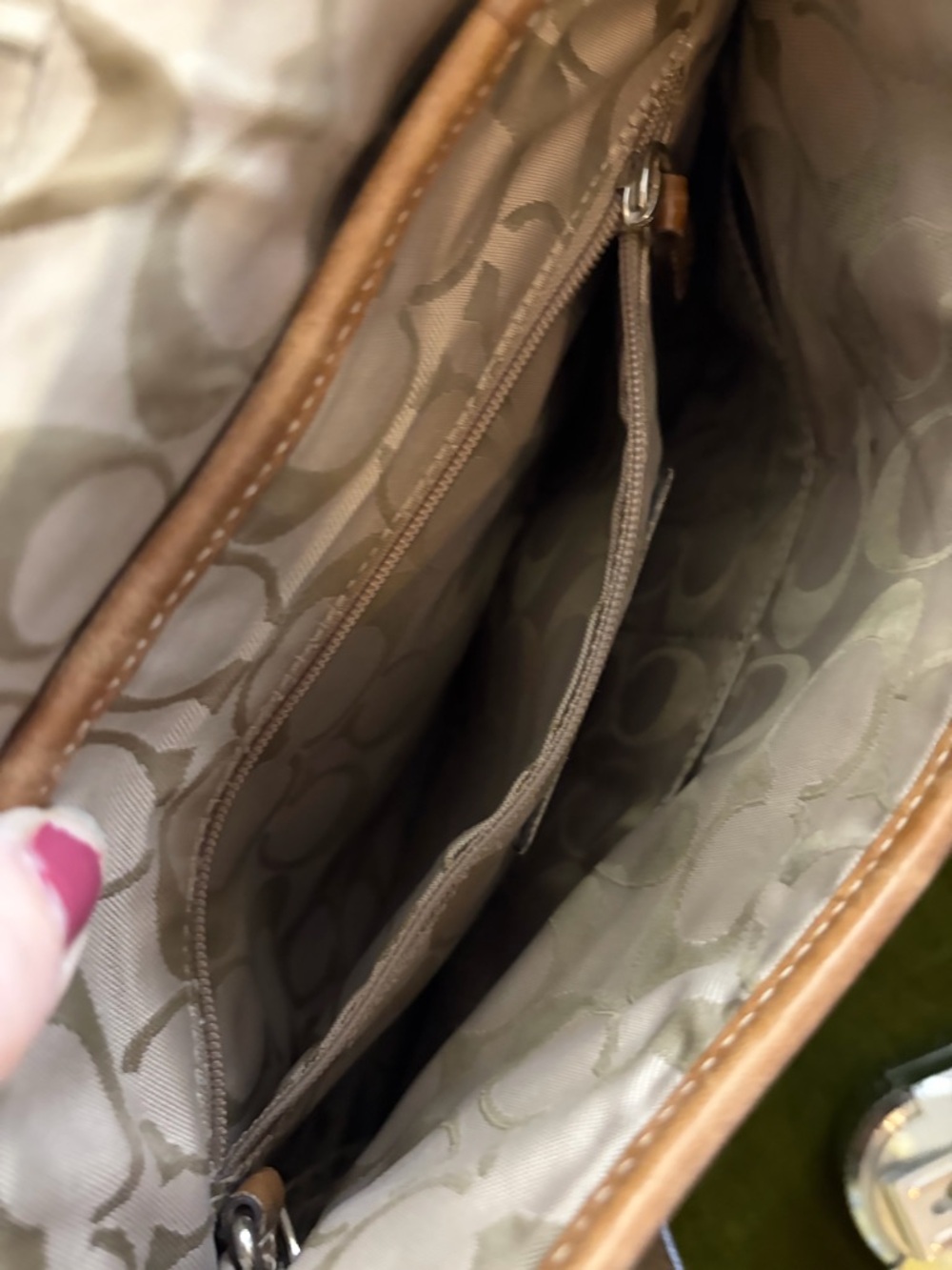 Coach Tan Leather Buckle Crossbody Bag - Picture 13 of 14